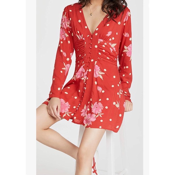 🔥🔥🔥Free People Women's Date Evening Mini Dress L - Picture 2 of 9